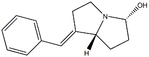 (5R,7aR)-1-Benzylidenehexahydro-1H-pyrrolizin-5-ol 结构式