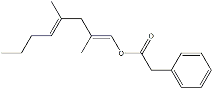 Phenylacetic acid 2,4-dimethyl-1,4-octadienyl ester 结构式