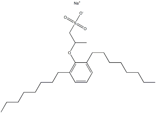 2-(2,6-Dioctylphenoxy)propane-1-sulfonic acid sodium salt 结构式