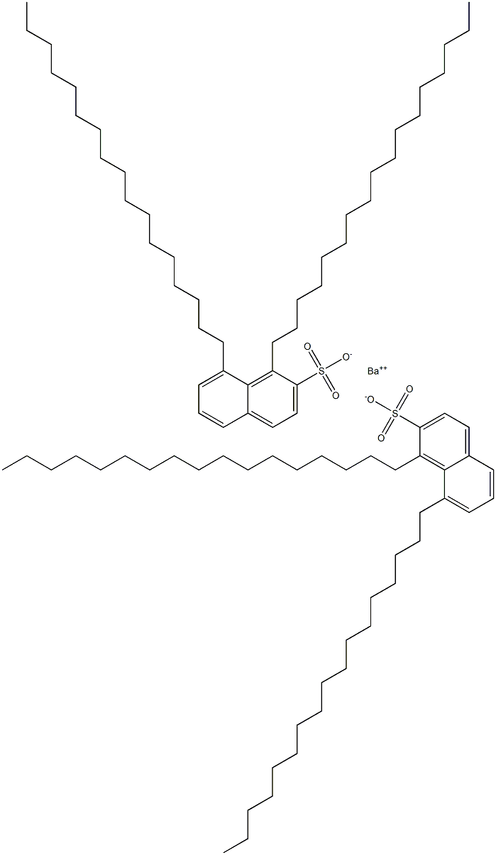 Bis(1,8-diheptadecyl-2-naphthalenesulfonic acid)barium salt 结构式