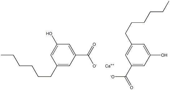 Bis(3-hexyl-5-hydroxybenzoic acid)calcium salt 结构式
