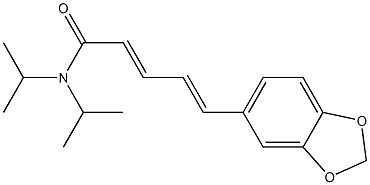 N,N-Diisopropyl-5-(3,4-methylenebisoxyphenyl)-2,4-pentadienamide 结构式