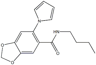 N-Butyl-6-(1H-pyrrol-1-yl)-1,3-benzodioxole-5-carboxamide 结构式