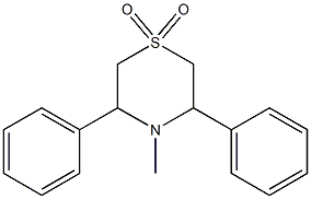 3,5-Diphenyl-4-methyltetrahydro-2H-1,4-thiazine 1,1-dioxide 结构式