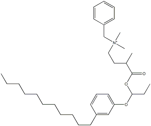 N,N-Dimethyl-N-benzyl-N-[3-[[1-(3-undecylphenyloxy)propyl]oxycarbonyl]butyl]aminium 结构式