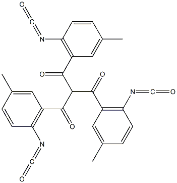 Tris(3-methyl-6-isocyanatobenzoyl)methane 结构式