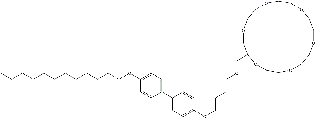 2-[4-[(4-Dodecyloxy-1,1'-biphenyl-4'-yl)oxy]butoxymethyl]-1,4,7,10,13,16-hexaoxacyclooctadecane 结构式