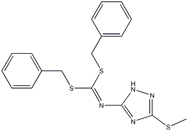 (3-Methylthio-1H-1,2,4-triazol-5-yl)imidodithiocarbonic acid dibenzyl ester 结构式