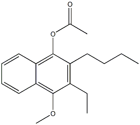 1-Acetoxy-2-butyl-3-ethyl-4-methoxynaphthalene 结构式