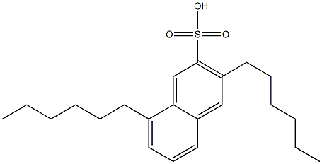 3,8-Dihexyl-2-naphthalenesulfonic acid 结构式