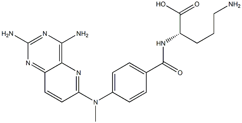 (S)-5-Amino-2-[4-[(2,4-diaminopyrido[3,2-d]pyrimidin-6-yl)methylamino]benzoylamino]valeric acid 结构式