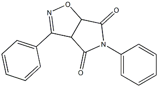 3,5-Diphenyl-3a,5,6,6a-tetrahydro-4H-pyrrolo[3,4-d]isoxazole-4,6-dione 结构式
