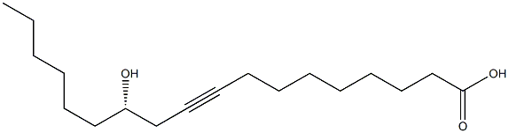 [S,(-)]-12-Hydroxy-9-octadecynoic acid 结构式