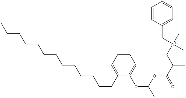 N,N-Dimethyl-N-benzyl-N-[2-[[1-(2-tridecylphenyloxy)ethyl]oxycarbonyl]propyl]aminium 结构式