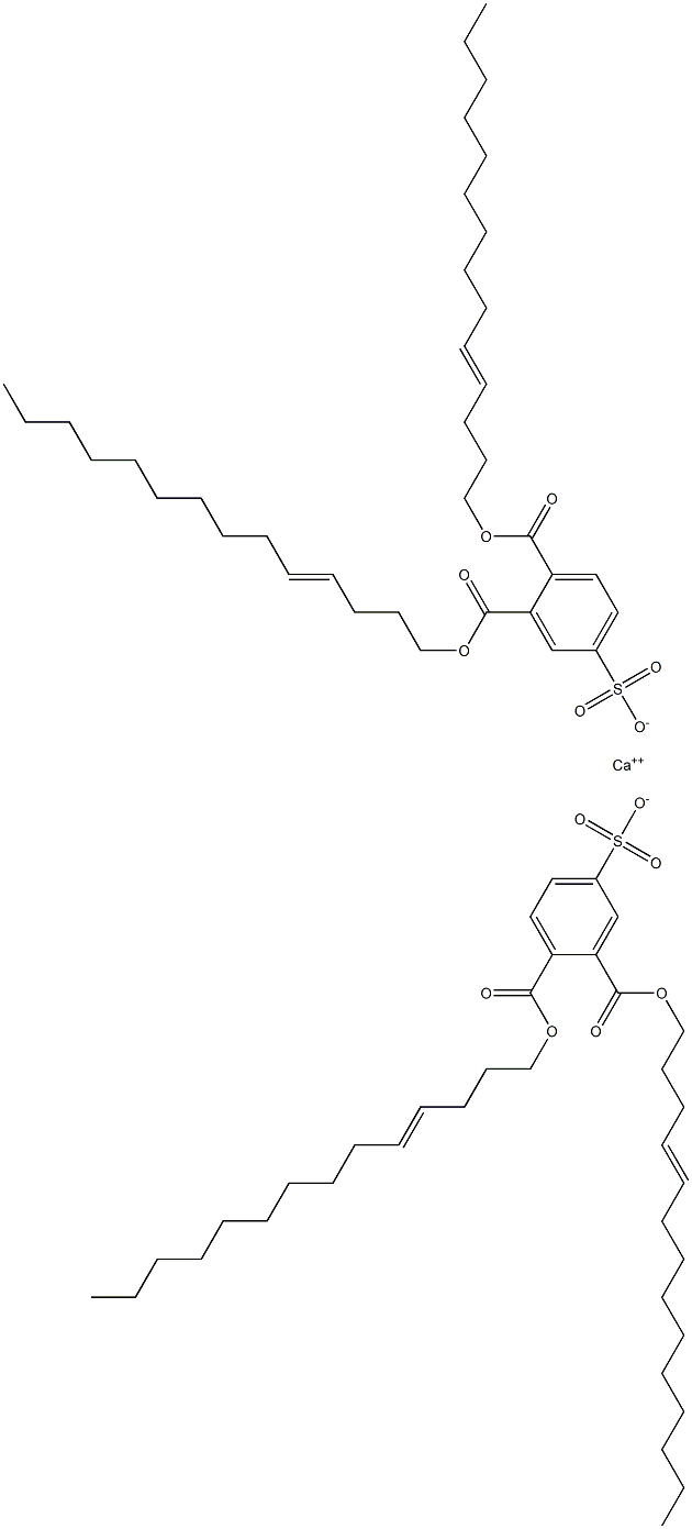 Bis[3,4-di(4-tetradecenyloxycarbonyl)benzenesulfonic acid]calcium salt 结构式