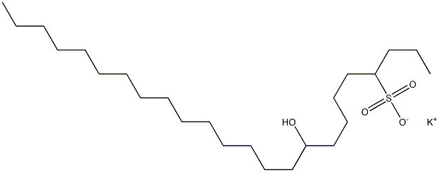 9-Hydroxytetracosane-4-sulfonic acid potassium salt 结构式