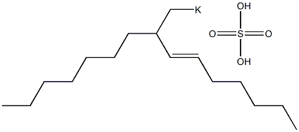 Sulfuric acid 2-heptyl-3-nonenyl=potassium ester salt 结构式