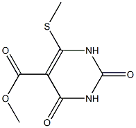 1,2,3,4-Tetrahydro-2,4-dioxo-6-(methylthio)pyrimidine-5-carboxylic acid methyl ester 结构式