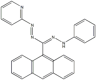 3-(9-Anthryl)-1-phenyl-5-(2-pyridyl)formazan 结构式