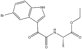 N-[[(5-Bromo-1H-indol-3-yl)carbonyl]carbonyl]-L-alanine ethyl ester 结构式