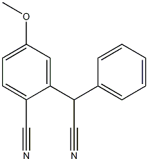 (2-Cyano-5-methoxyphenyl)(phenyl)acetonitrile 结构式