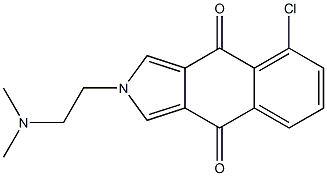 5-Chloro-2-(2-dimethylaminoethyl)-2H-benz[f]isoindole-4,9-dione 结构式