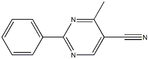 2-Phenyl-4-methylpyrimidine-5-carbonitrile 结构式