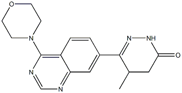 4,5-Dihydro-5-methyl-6-(4-morpholinoquinazolin-7-yl)pyridazin-3(2H)-one 结构式