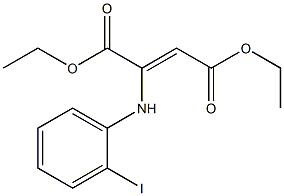 2-(2-Iodophenylamino)-2-butenedioic acid diethyl ester 结构式