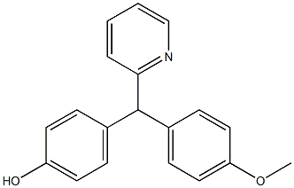 4-[(4-Methoxyphenyl)-2-pyridinylmethyl]phenol 结构式