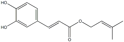 3,4-Dihydroxy-trans-cinnamic acid 3-methyl-2-butenyl ester 结构式