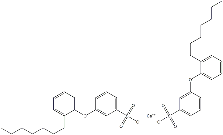 Bis[3-(2-heptylphenoxy)benzenesulfonic acid]calcium salt 结构式