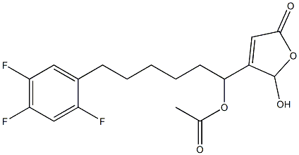 Acetic acid 1-[(2,5-dihydro-2-hydroxy-5-oxofuran)-3-yl]-6-(2,4,5-trifluorophenyl)hexyl ester 结构式