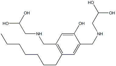 2,5-Bis[[(2,2-dihydroxyethyl)amino]methyl]-4-heptylphenol 结构式