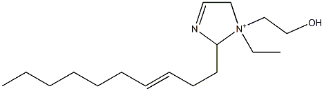 2-(3-Decenyl)-1-ethyl-1-(2-hydroxyethyl)-3-imidazoline-1-ium 结构式