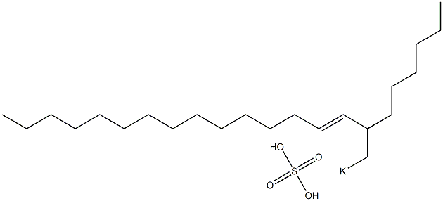 Sulfuric acid 2-hexyl-3-heptadecenyl=potassium ester salt 结构式