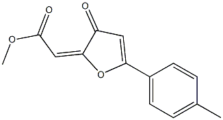 2-Methoxycarbonylmethylene-5-(4-methylphenyl)furan-3(2H)-one 结构式