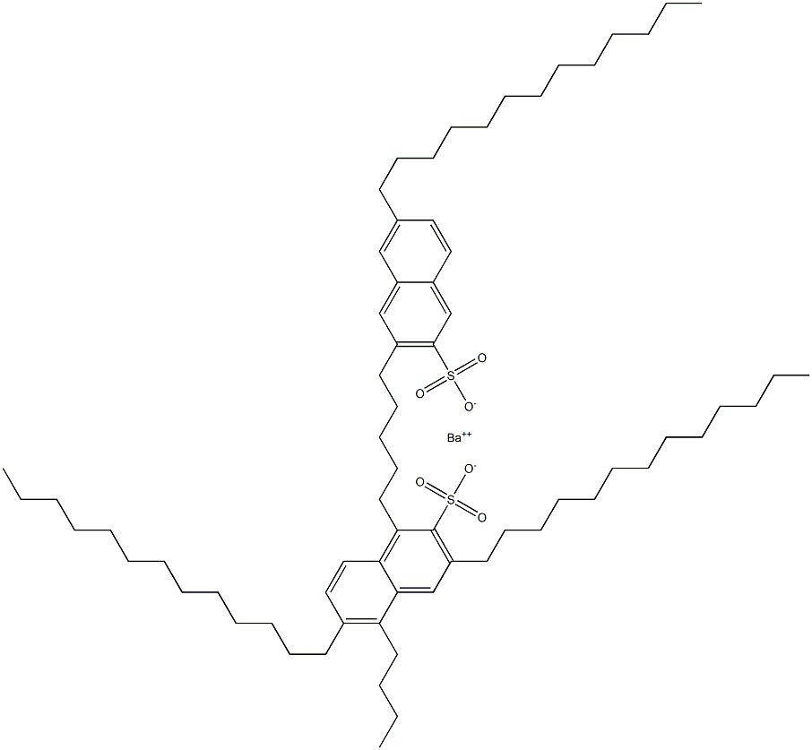 Bis(3,6-ditridecyl-2-naphthalenesulfonic acid)barium salt 结构式