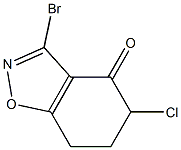 3-Bromo-4,5,6,7-tetrahydro-5-chloro-1,2-benzisoxazol-4-one 结构式