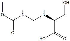 N-[[[(Methyloxy)carbonyl]amino]methyl]-L-serine 结构式