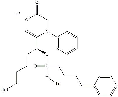 [N-[(2S)-6-Amino-2-[lithiooxy(4-phenylbutyl)phosphinyloxy]hexanoyl]-N-phenylamino]acetic acid lithium salt 结构式