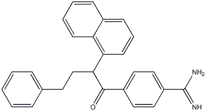 4-[2-(1-Naphtyl)-1-oxo-4-phenylbutyl]benzamidine 结构式