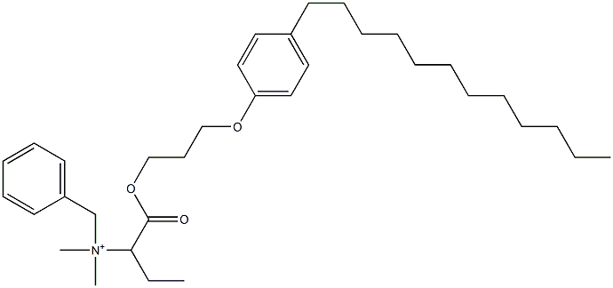 N,N-Dimethyl-N-benzyl-N-[1-[[3-(4-dodecylphenyloxy)propyl]oxycarbonyl]propyl]aminium 结构式