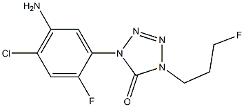 1-(2-Fluoro-4-chloro-5-aminophenyl)-4-(3-fluoropropyl)-1H-tetrazol-5(4H)-one 结构式