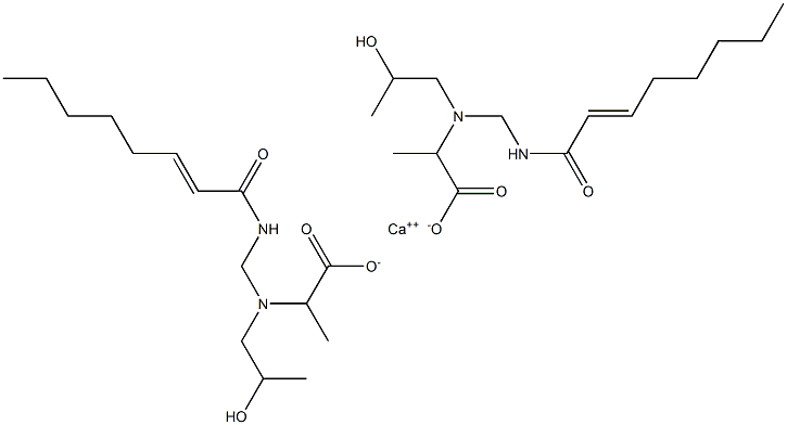 Bis[2-[N-(2-hydroxypropyl)-N-(2-octenoylaminomethyl)amino]propionic acid]calcium salt 结构式