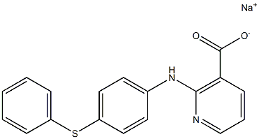 2-[p-(Phenylthio)anilino]nicotinic acid sodium salt 结构式