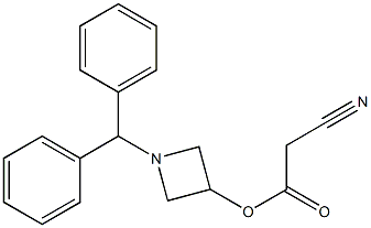 Cyanoacetic acid 1-(diphenylmethyl)azetidin-3-yl ester 结构式