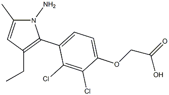 [4-(1-Amino-3-ethyl-5-methyl-1H-pyrrol-2-yl)-2,3-dichlorophenoxy]acetic acid 结构式