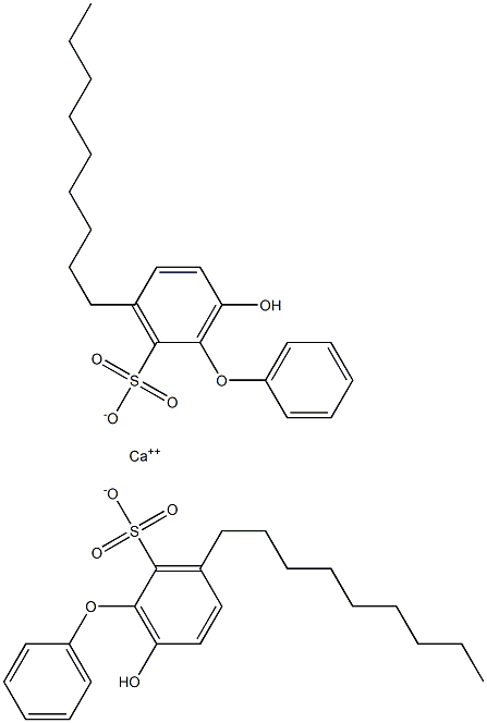 Bis(6-hydroxy-3-nonyl[oxybisbenzene]-2-sulfonic acid)calcium salt 结构式