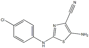 5-Amino-2-[4-chlorophenylamino]thiazole-4-carbonitrile 结构式